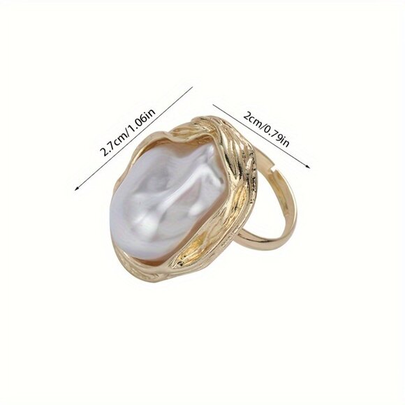 Pearl Ring - French Romantic Style - Picture 9 of 9